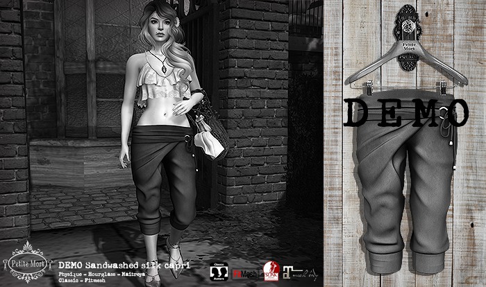 Petite Mort- Sandwashed silk capri DEMO
