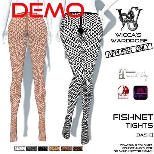 Wicca's Wardrobe - Fishnet Tights DEMO [BOXED]