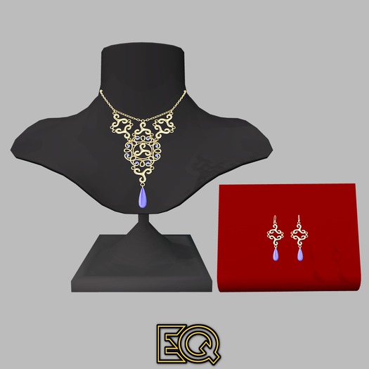 * eQua *  Pera Jewelry Set - Gold / Blue