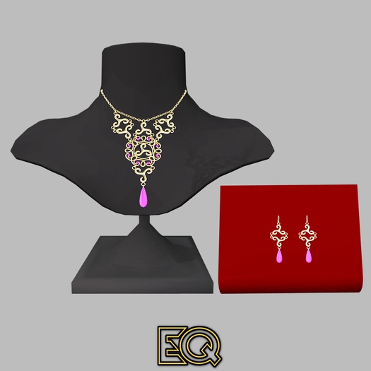 * eQua *  Pera Jewelry Set - Gold / Pink