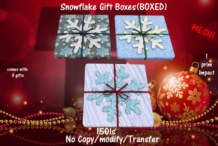 Snowflake Gift Boxes(BOXED)