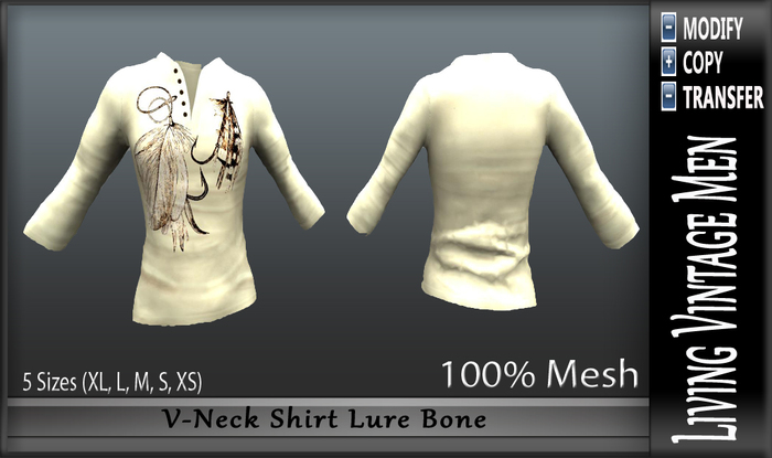 LVM V-Neck Shirt Lure Bone