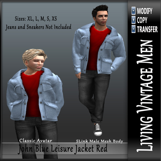 LVM John Blue Leisure Jacket Red