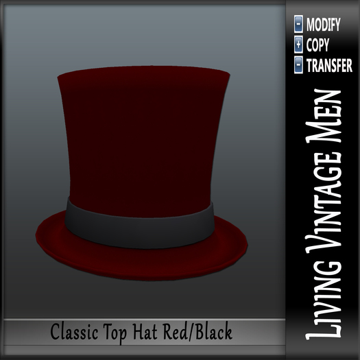 LVM Classic Top Hat RedBlack