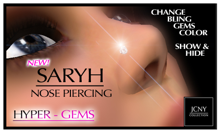 Second Life Marketplace - JCNY - SARYH, Hyper-Gems, Diamond Nose Piercing