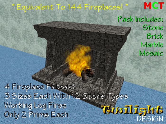 Twilight Design - Stone Fireplace Fatpack