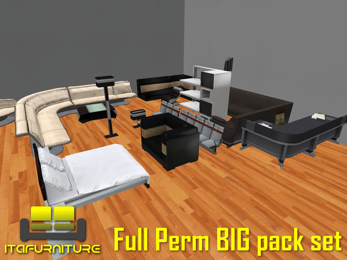 *ItaFURNITURE* Big Pack set 30 prim FULL PERM