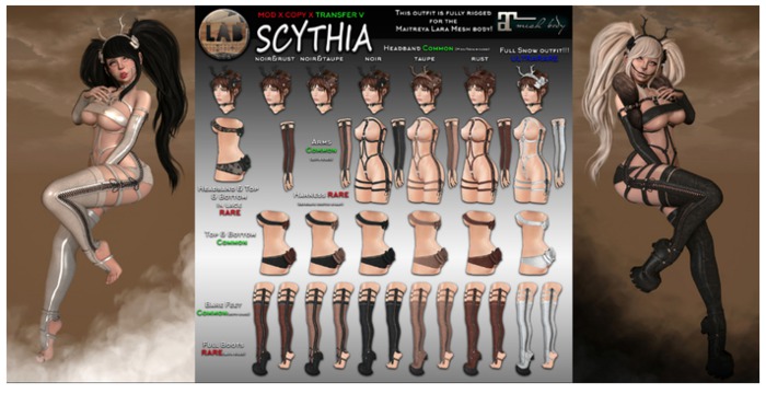 [LAB737] Scythia Headband (noir&rust)
