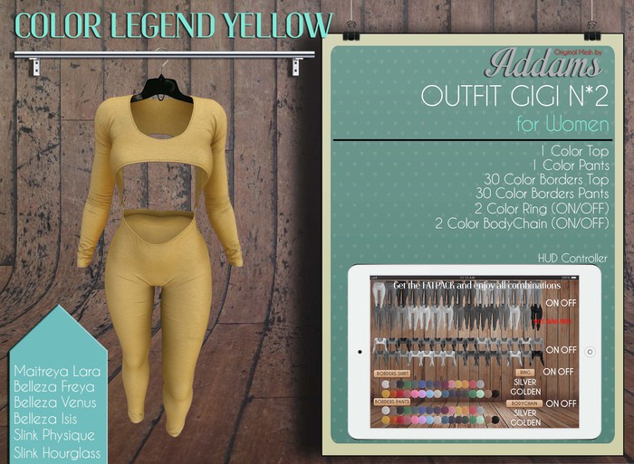 Second Life Marketplace - Addams Womens Outfit -Maitreya,Belleza,Slink ...