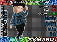 --ARMAND-- WINTER PLAID - BLACK-BLUE
