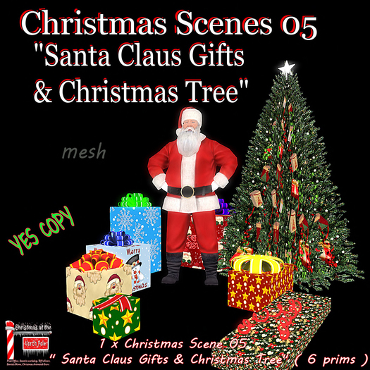 Christmas Scene 05 " Santa Claus Gifts & Christmas Tree" - box