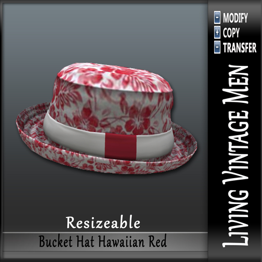 LVM Bucket Hat Hawaiian Red