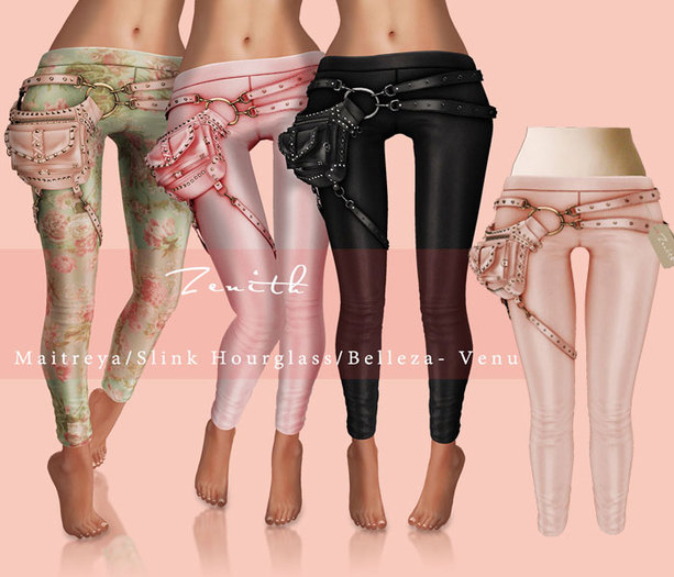 =Zenith=Steampunk Waist Pack with Legging (Rose)