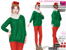 Full Perm MI Loose Xmas Sweater Skinny Pants Outfit - Premier