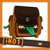 [iK01] Monsta School Bag! Brown