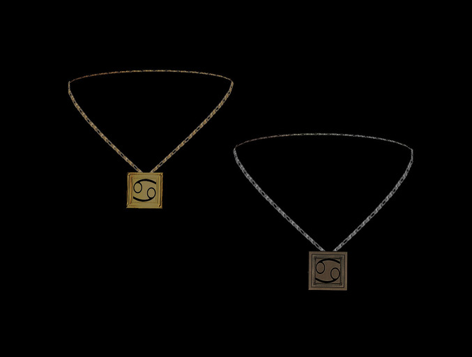 Zodiac Gold & Silver Pendants - Cancer (boxed)