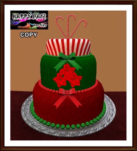 Christmas - Candy Canes Cake