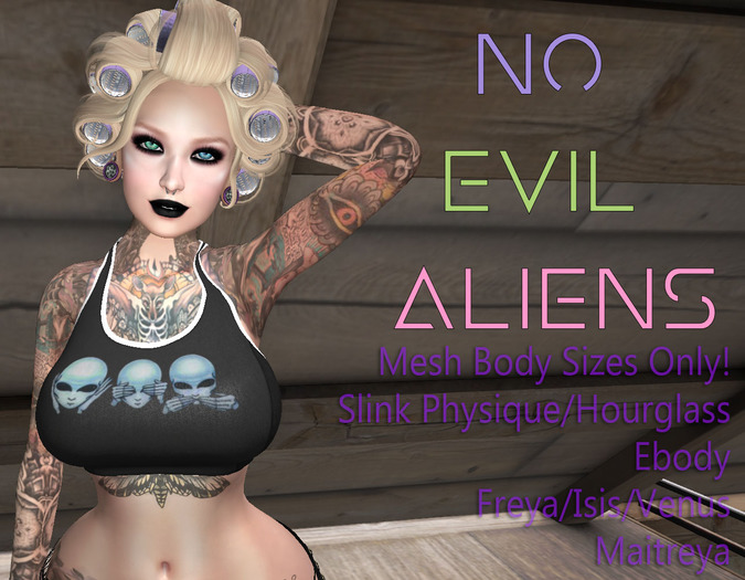 Leviosa No Evil Aliens Mini Tank - Hourglass - Physique - Maitreya - Venus - Isis - Freya - eBody