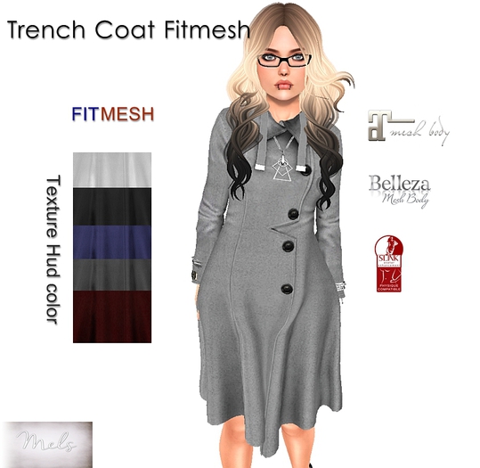 Mels- Trench Coat FITMESH