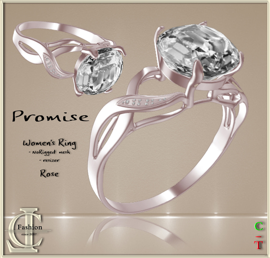 .:LC:. Promise Women's Diamond Ring [bx] #rose