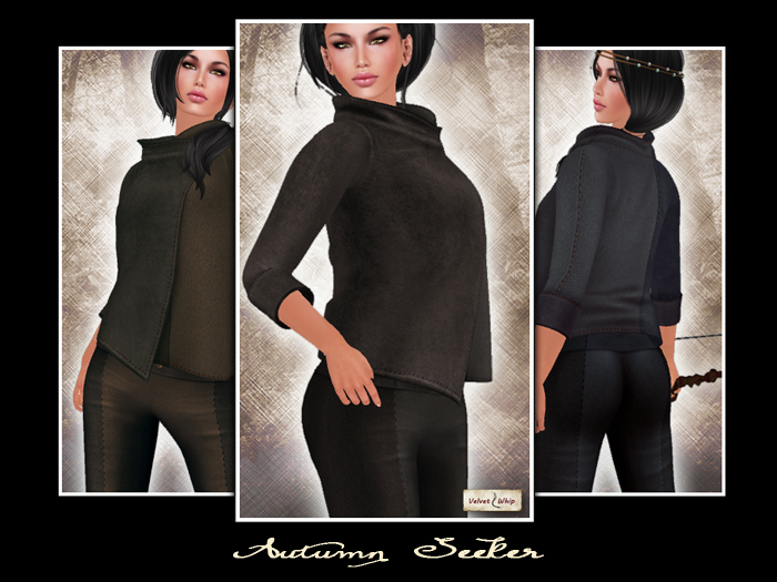 [V/W] Autumn Seeker Smoke - Fantasy or Sci-Fi Jacket and Pants Outfit - Classic & Fitted Mesh + Slink, Maitreya...