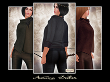 [V/W] Autumn Seeker Blue Dust - Fantasy or Sci-Fi Jacket and Pants Outfit - Classic & Fitted Mesh + Slink, Maitreya...