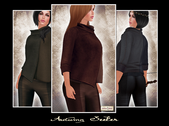 [V/W] Autumn Seeker Copper - Med Fantasy or SCi-Fi Jacket and Pants Outfit - Classic & Fitted Mesh + Slink, Maitreya...
