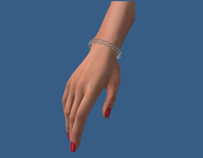 Double braclet of silver 