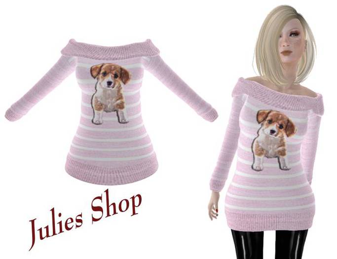 Julies Longshirt Longsweater Puppy Huendchen Pink  BOX *