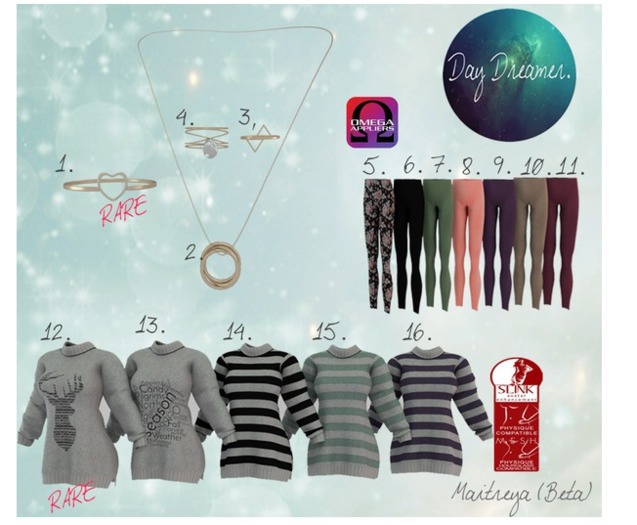 Day Dreamer - Rings Necklace (Gold)