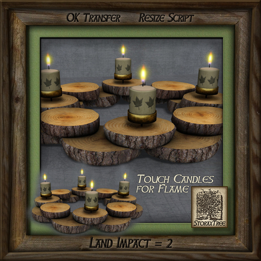 Second Life Marketplace Autumn Candles Centerpiece Ai