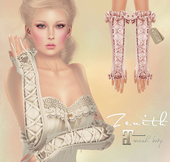 =Zenith=Vintage Tighten Gloves (Light Rose) - Maitreya
