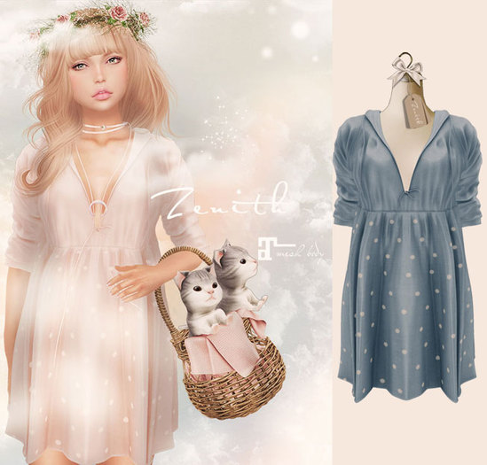 =Zenith=Spring Cozy Dress (Blue) -Maitreya