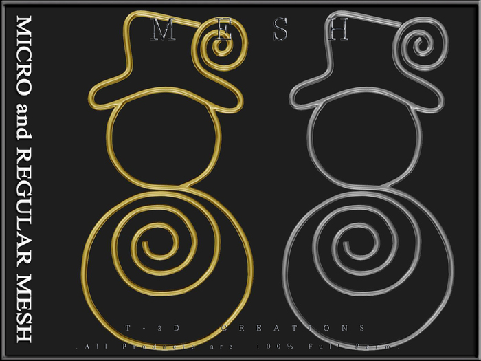T-3D Creations [ Wire Ornament 04 ] Micro and Regular MESH - Full Perm 