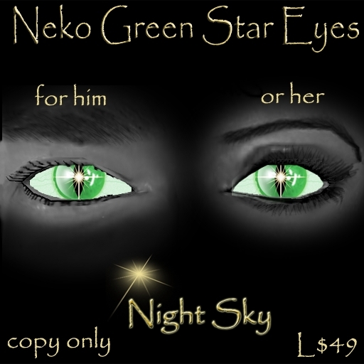 Neko Green Star Eyes
