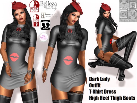 t shirt dress with thigh boots