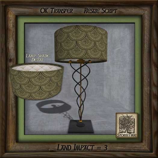 Swirls and Metal Lamp Bi