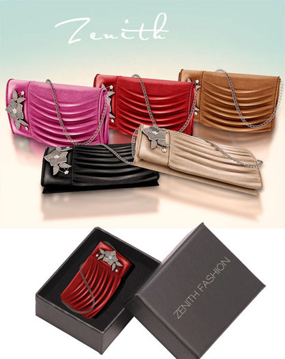 =Zenith=Jewelry Leather Clutch (cherry)