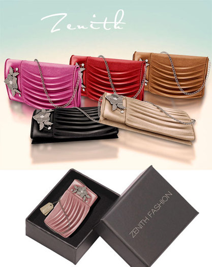 =Zenith=Jewelry Leather Clutch (Rose)