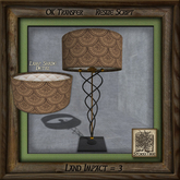 Swirls and Metal Lamp Be