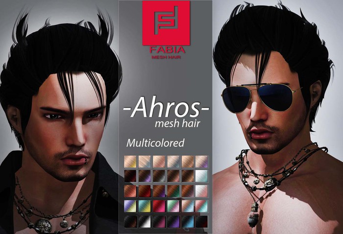 -FABIA- Mesh Hair  <Ahros> Multicolored Tones