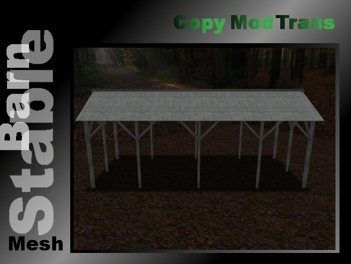 Barn, stable - mesh - textured - fullperm - all sides open