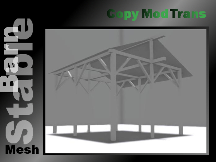Barn, stable - mesh - fullperm - all sides open