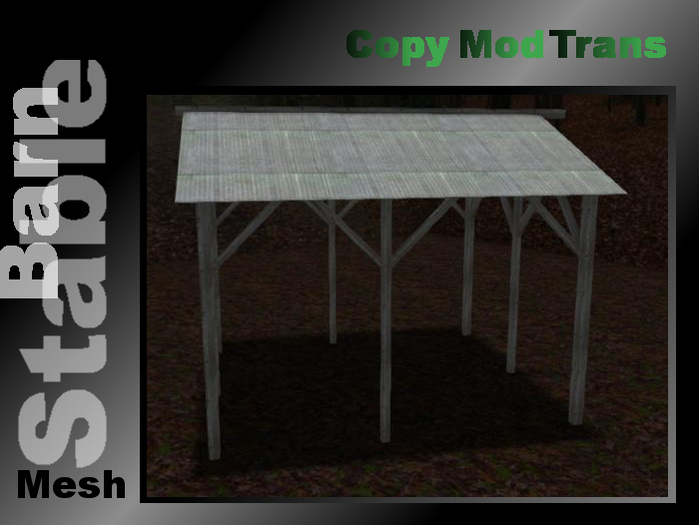 Barn, stable - mesh - textured - fullperm - all sides open