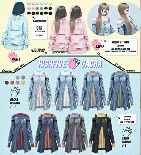 AMITOMO / Highfive GACHA / XXS /  3