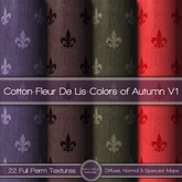 {L} Cotton-Fleur De Lis-Colors of Autumn V1