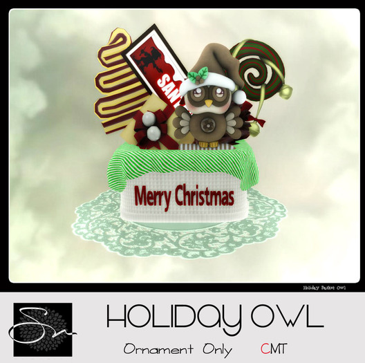 **SN~ Holiday Owl Basket