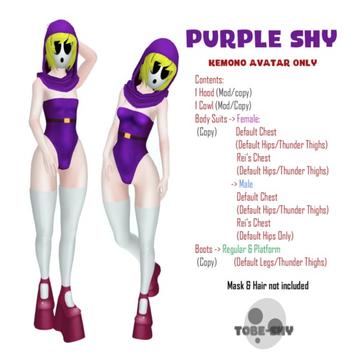 >Tobe-Shy< Purple Shy Suit