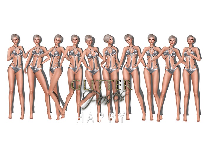 GLITTER POSES - GP Happy Set