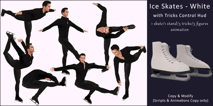 AvaBoy - Ice Skates with Tricks Control Hud White 2.0